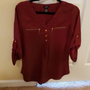 Rue 21 Maroon blouse